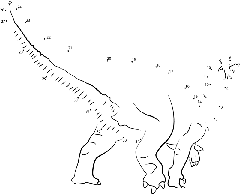 Dollodon printable dot to dot worksheet