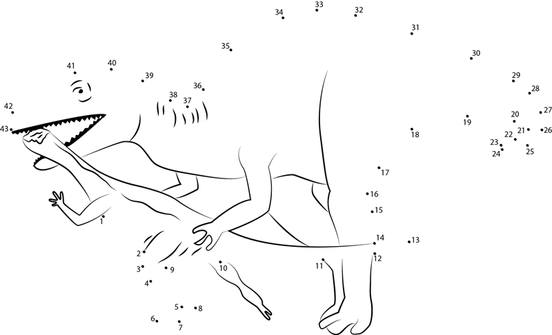 Ornithopod printable dot to dot worksheet