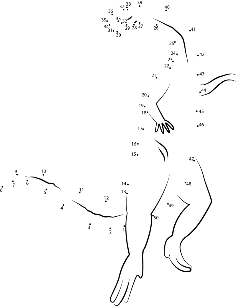 Yunnanosaurus printable dot to dot worksheet