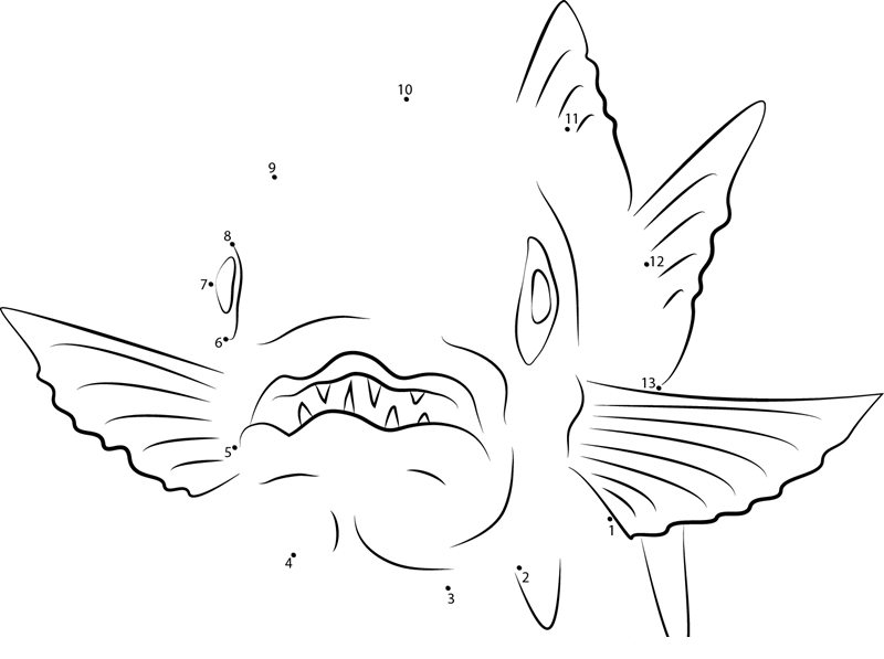 Angry Barracuda dot to dot worksheets