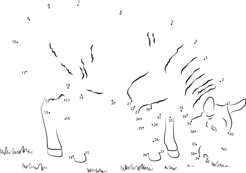 Sheep Eating Grass dot to dot worksheets