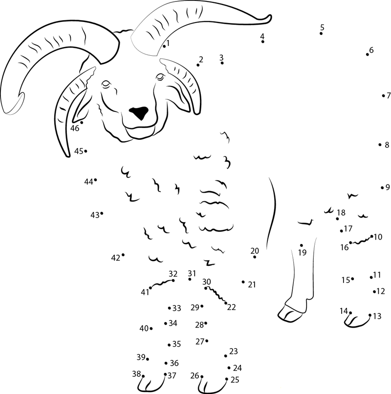 Sheep See dot to dot worksheets