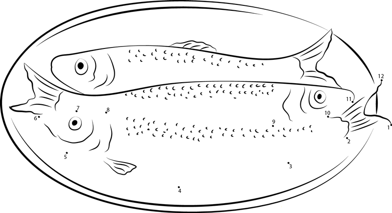 Atlantic Herring printable dot to dot worksheet