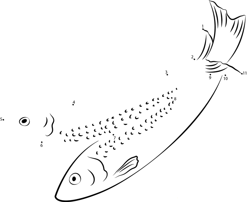 Red Herring printable dot to dot worksheet