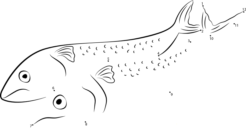 Sad Mackerel dot to dot worksheets