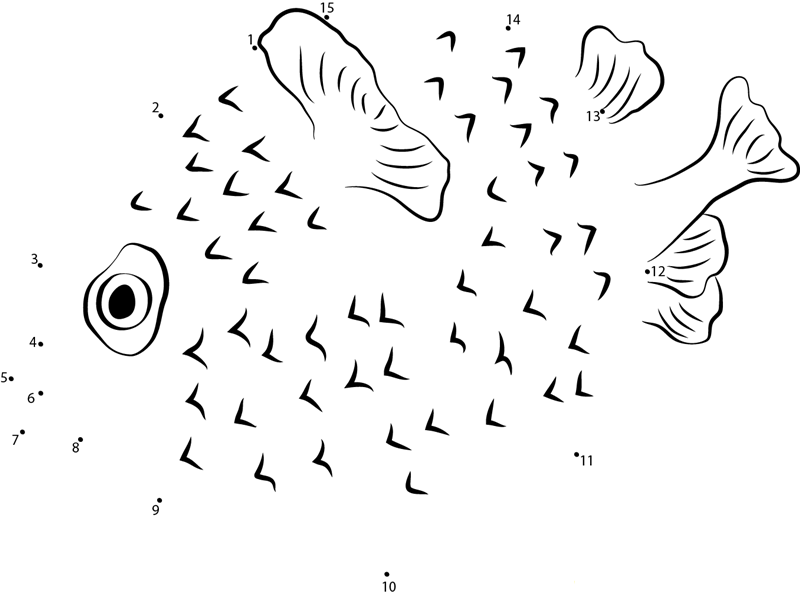 Balloon Fish dot to dot worksheets