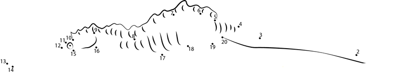 Aquarium Seahorse printable dot to dot worksheet