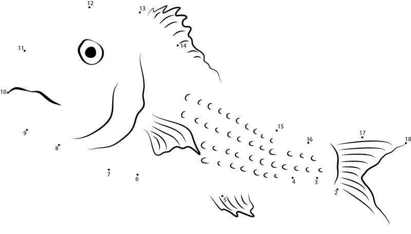 Bight Redfish dot to dot worksheets