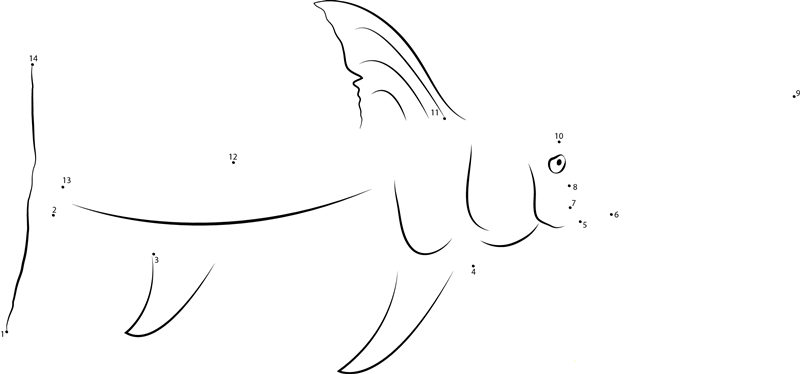 Swordfish printable dot to dot worksheet