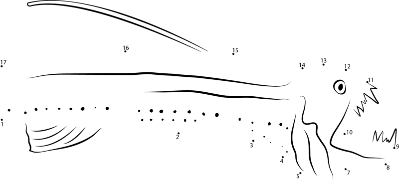 Chauliodus Vasnetzovi printable dot to dot worksheet