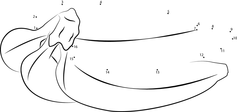 Banana Sleeping Group dot to dot worksheets