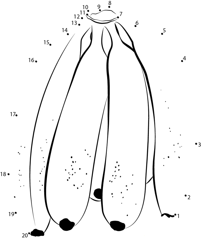 Banana Up dot to dot worksheets