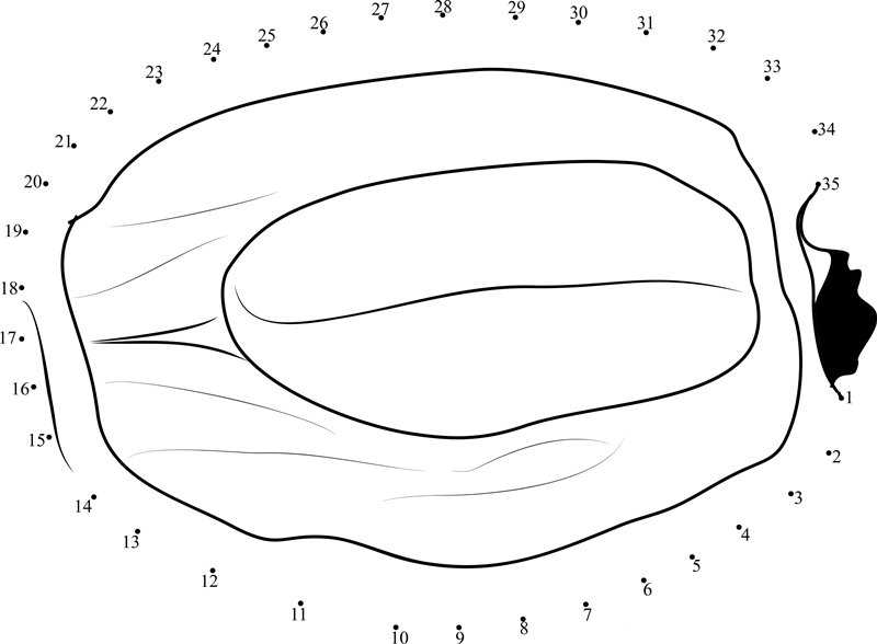 Date Sliced printable dot to dot worksheet