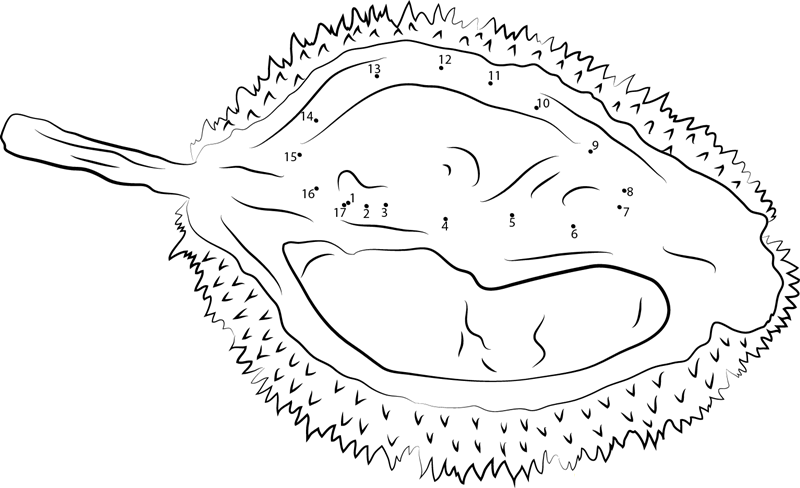 Durian Cut printable dot to dot worksheet