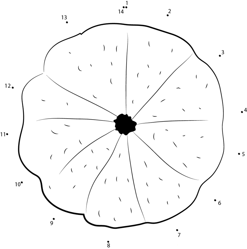 Grapefruit Ellipse printable dot to dot worksheet