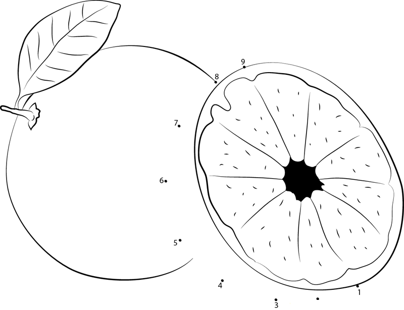 Grapefruit Juice dot to dot worksheets