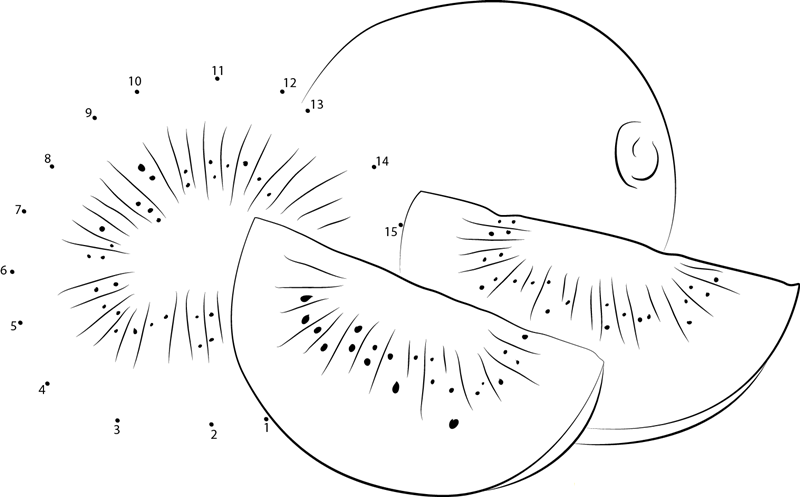 Kiwi Fruits Lhvug printable dot to dot worksheet