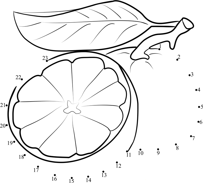 Fresh Lime printable dot to dot worksheet