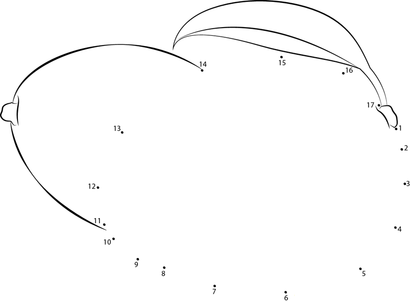 Mango printable dot to dot worksheet