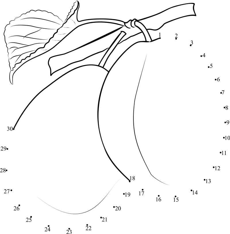 Pumns On Tree printable dot to dot worksheet