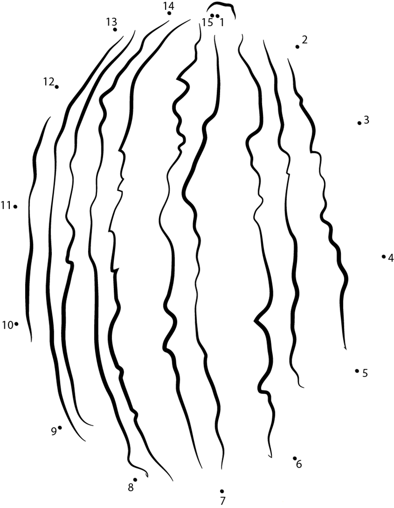 Sweet Watermelon dot to dot worksheets