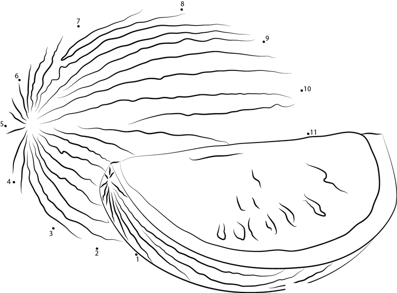 Watermelon Hldpn dot to dot worksheets