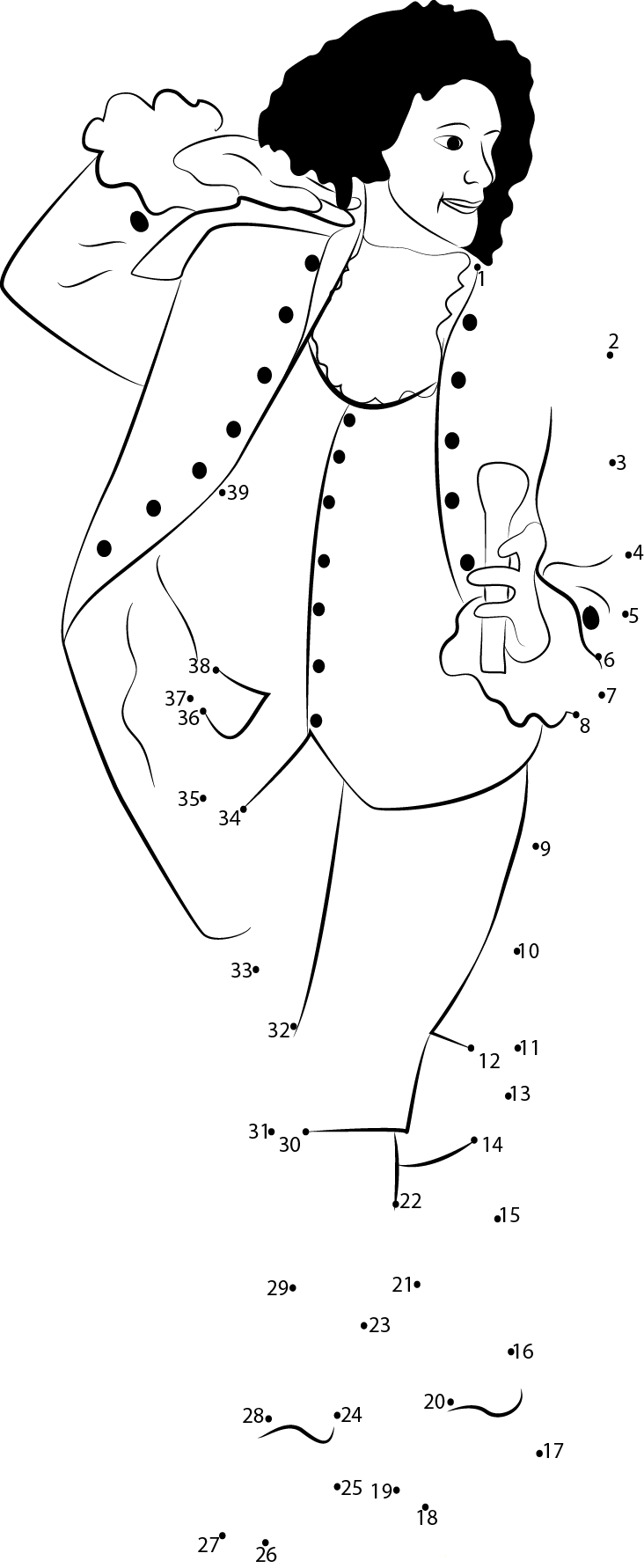 Bastille Day Theme dot to dot worksheet