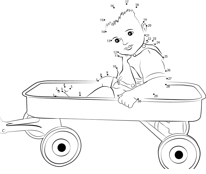 Cute Childrens Look printable dot to dot worksheet