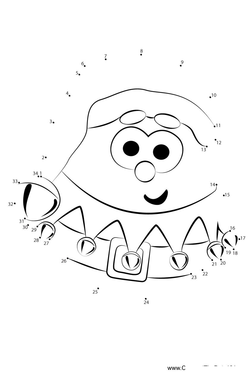 Baby-Santa dot to dot worksheets