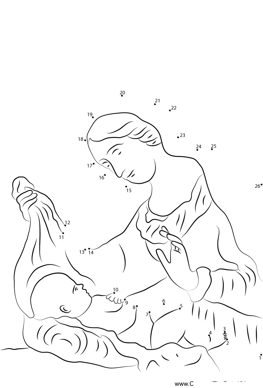 Birth-Of-Jesus dot to dot worksheets