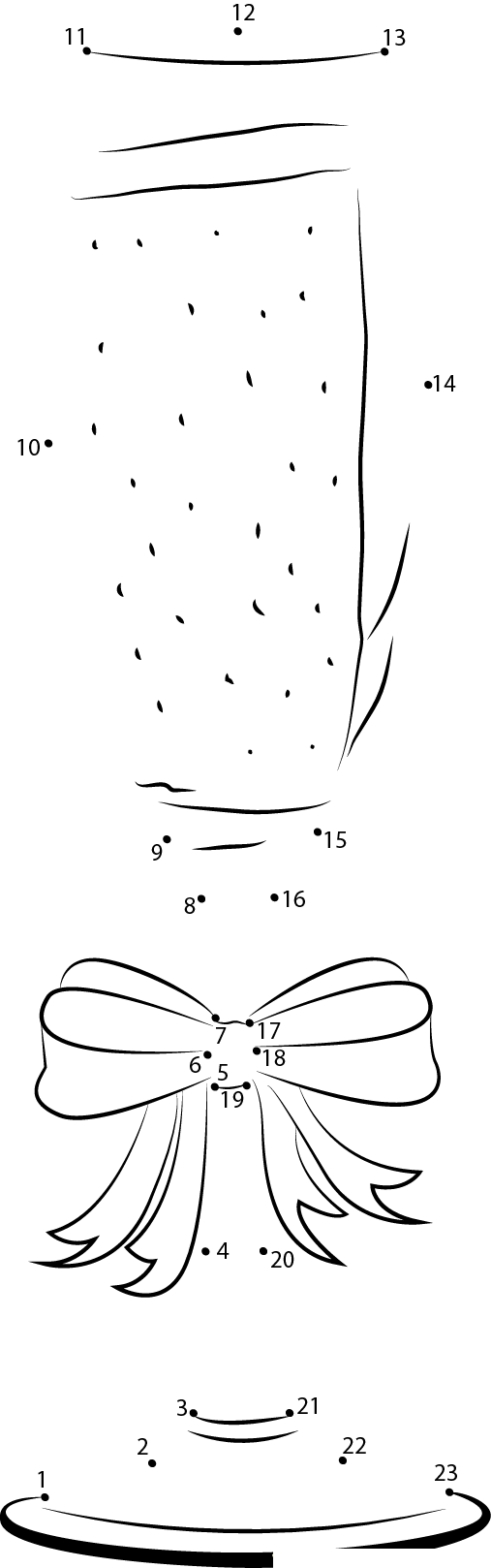 Champagne dot to dot worksheets