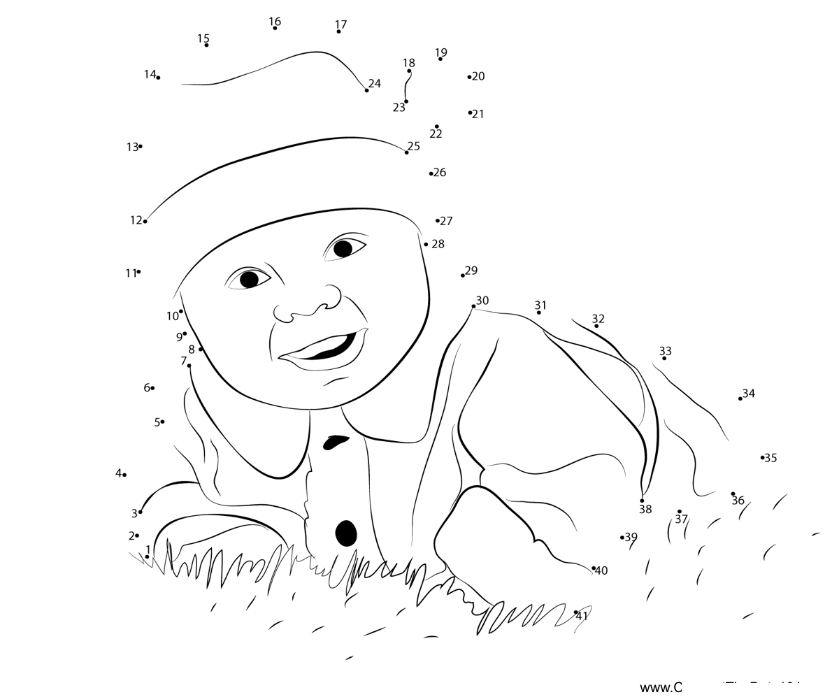 Christmas-Baby-1 dot to dot worksheets