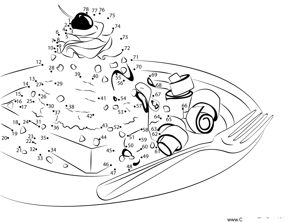 Christmas-Cakes printable dot to dot worksheet