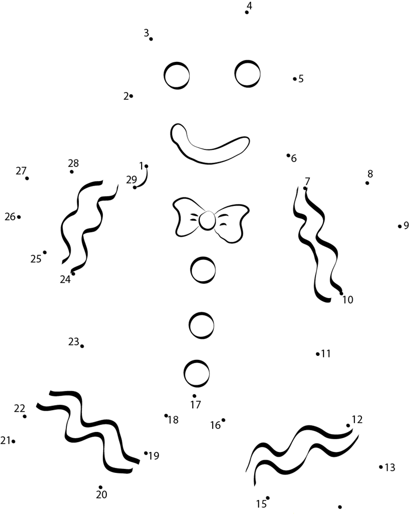 Christmas Desing Biscuit dot to dot worksheets