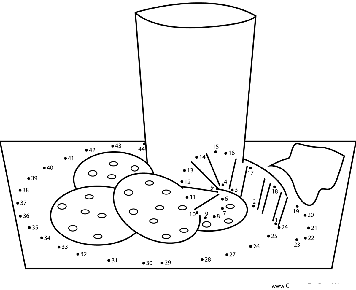 Cookies-For-Santa dot to dot worksheets