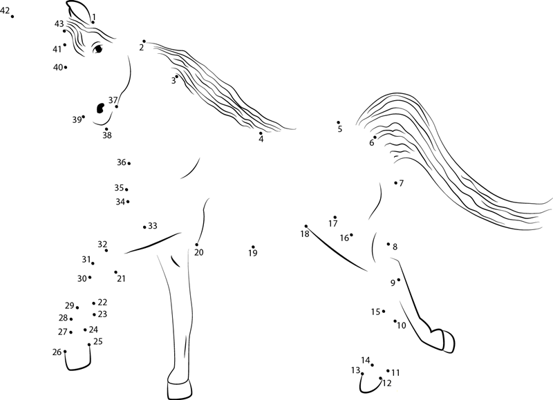 Unicorn dot to dot worksheets