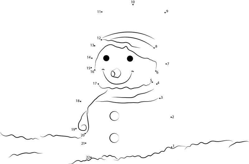 Ice Cartoon printable dot to dot worksheet