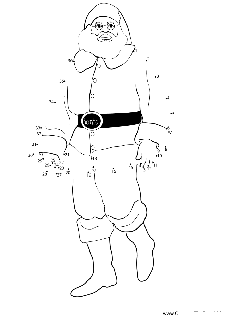 Santa-Claus-Coming dot to dot worksheets