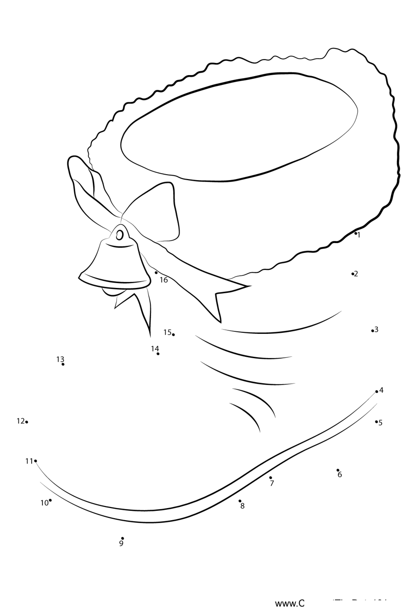 Santa-Shoes printable dot to dot worksheet