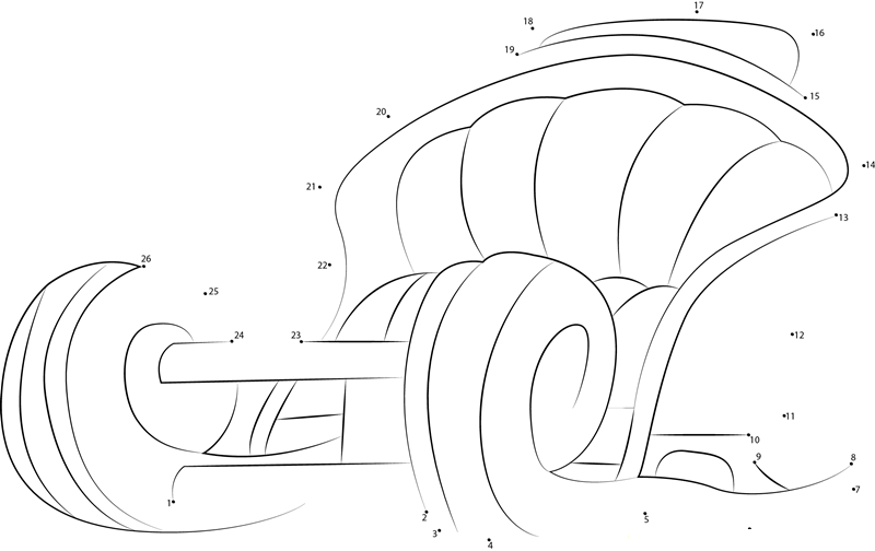 Sleigh See dot to dot worksheets