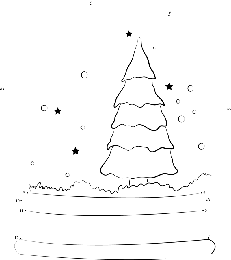 Snow Globe printable dot to dot worksheet