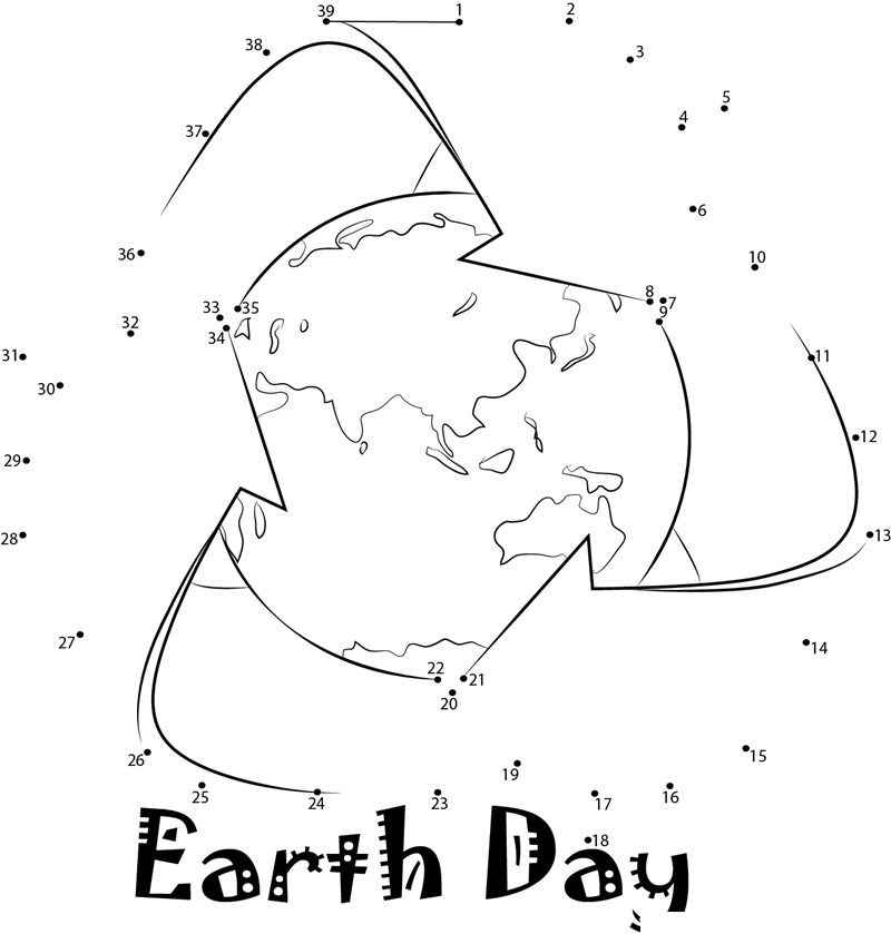 Earth Day dot to dot worksheets