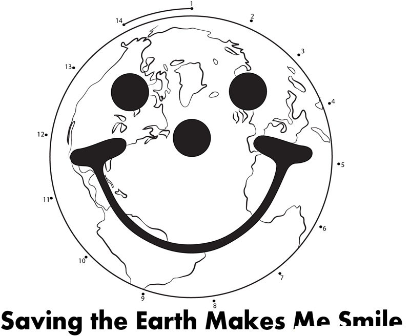 Saving The Earth printable dot to dot worksheet