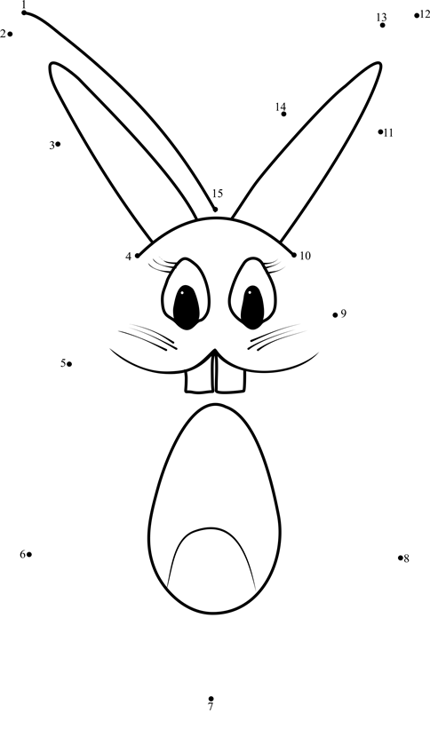 Easter-Bunny-Dot-To-Dot dot to dot worksheets