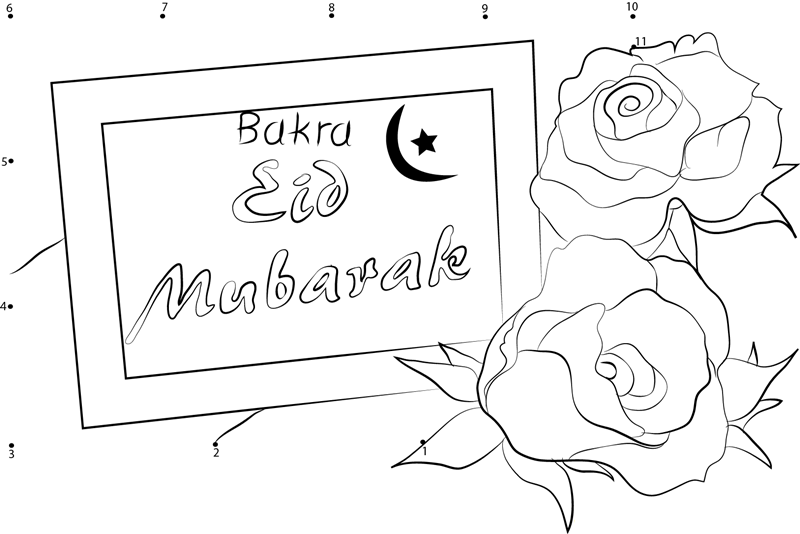 Beautiful Eid dot to dot worksheets