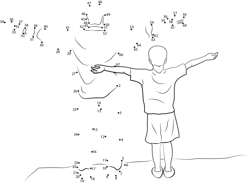 Father And Son printable dot to dot worksheet