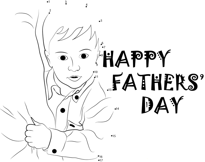 Love U Dad Happy Fathers Day dot to dot worksheets