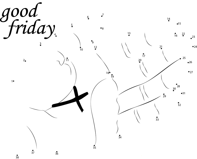 Beautiful Christian printable dot to dot worksheet