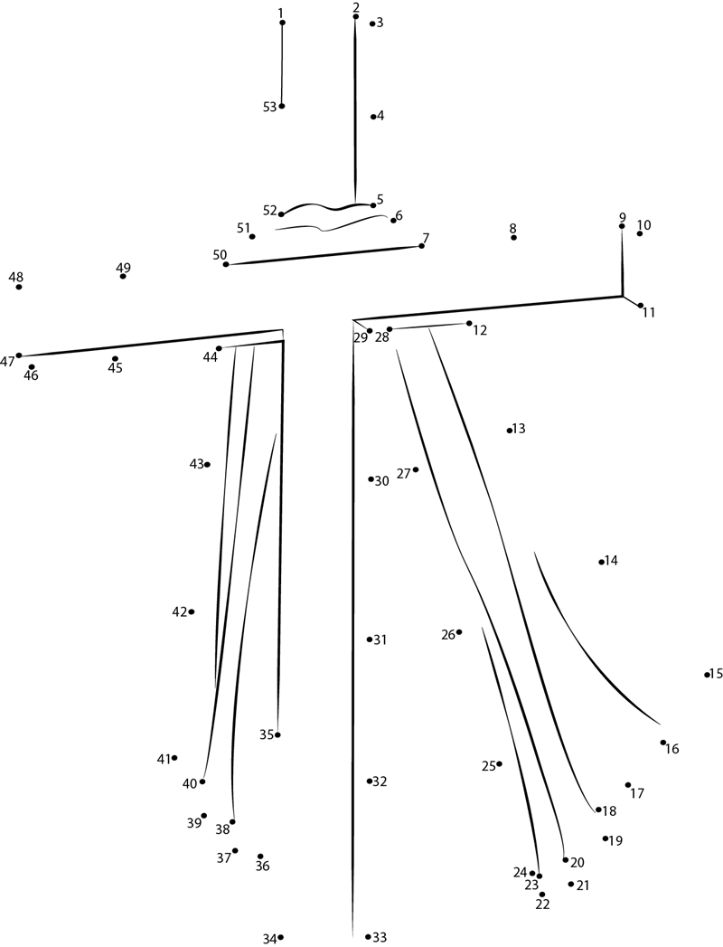 Easter Good Friday dot to dot worksheets