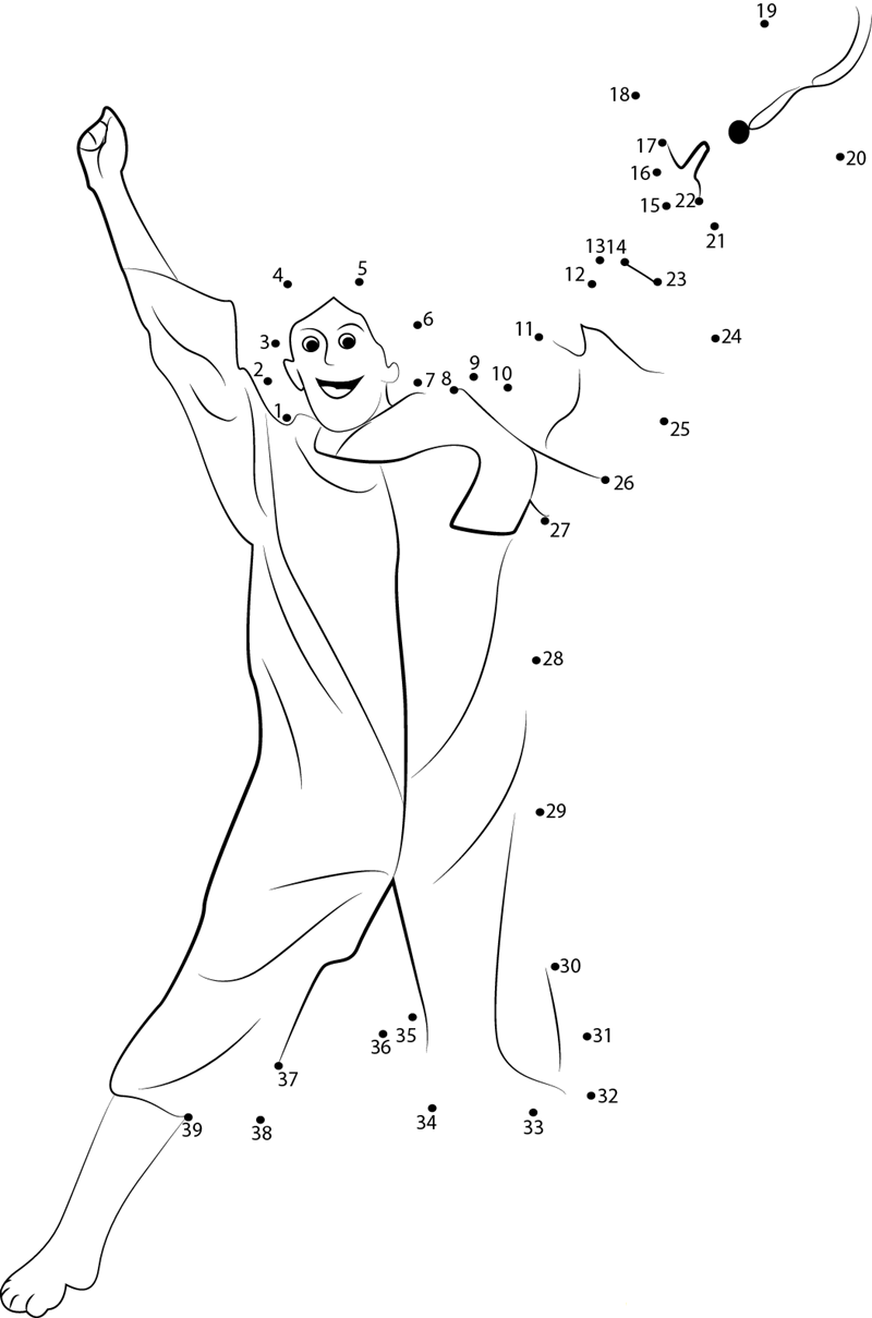 Students Celebrating Graduation printable dot to dot worksheet